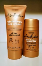 2  Shea Moisture Whole Body Deodorant Cream, Invisible Stick Coconut  Hibiscus