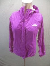 The North Face Size XS Womens Purple Hooded Drawcord Hem Zip Rain Jacket 870