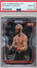 2021 Panini UFC Prizm KHAMZAT CHIMAEV #7 Rookie PSA 10 GEM MINT RC Borz