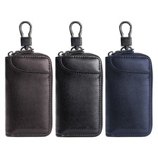 Elegante Llavero de Cuero para Hombres y Mujeres Compacto Llave Cartera Bolso