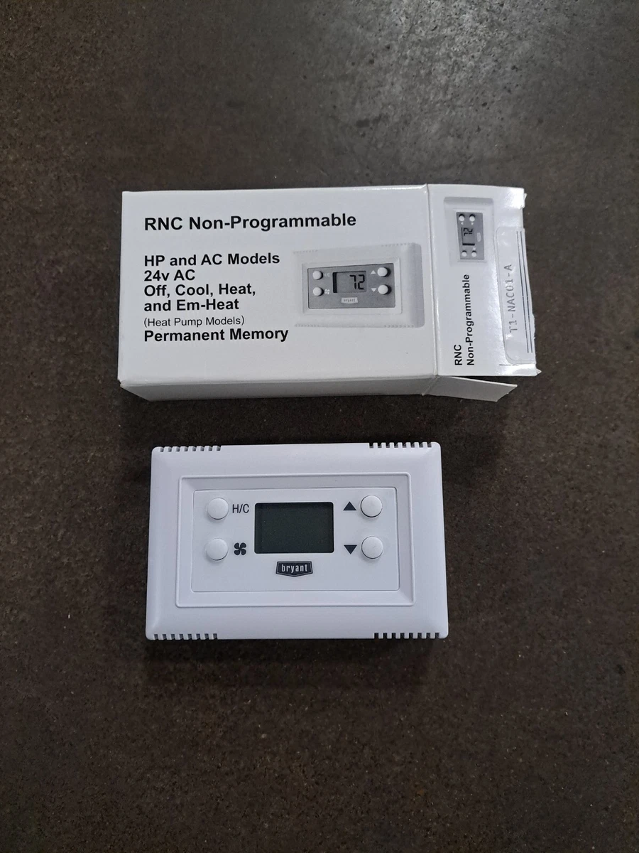 T1-NAC01-A Bryant RNC Non-Programmable Thermostat for AC and Heat | eBay