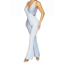 Naked Wardrobe Flare Glow About It Two Tone Jumpsuit - Medium - New With Tags