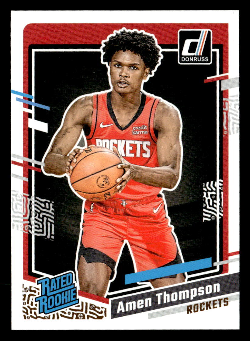Amen Thompson 2023-24 Donruss Rated Rookie Card #206 Houston Rockets