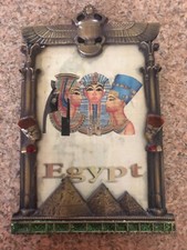Unique Egyptian Scarab for Luck,Pyramids,Nefertiti Photo Stand Handmade In Egypt