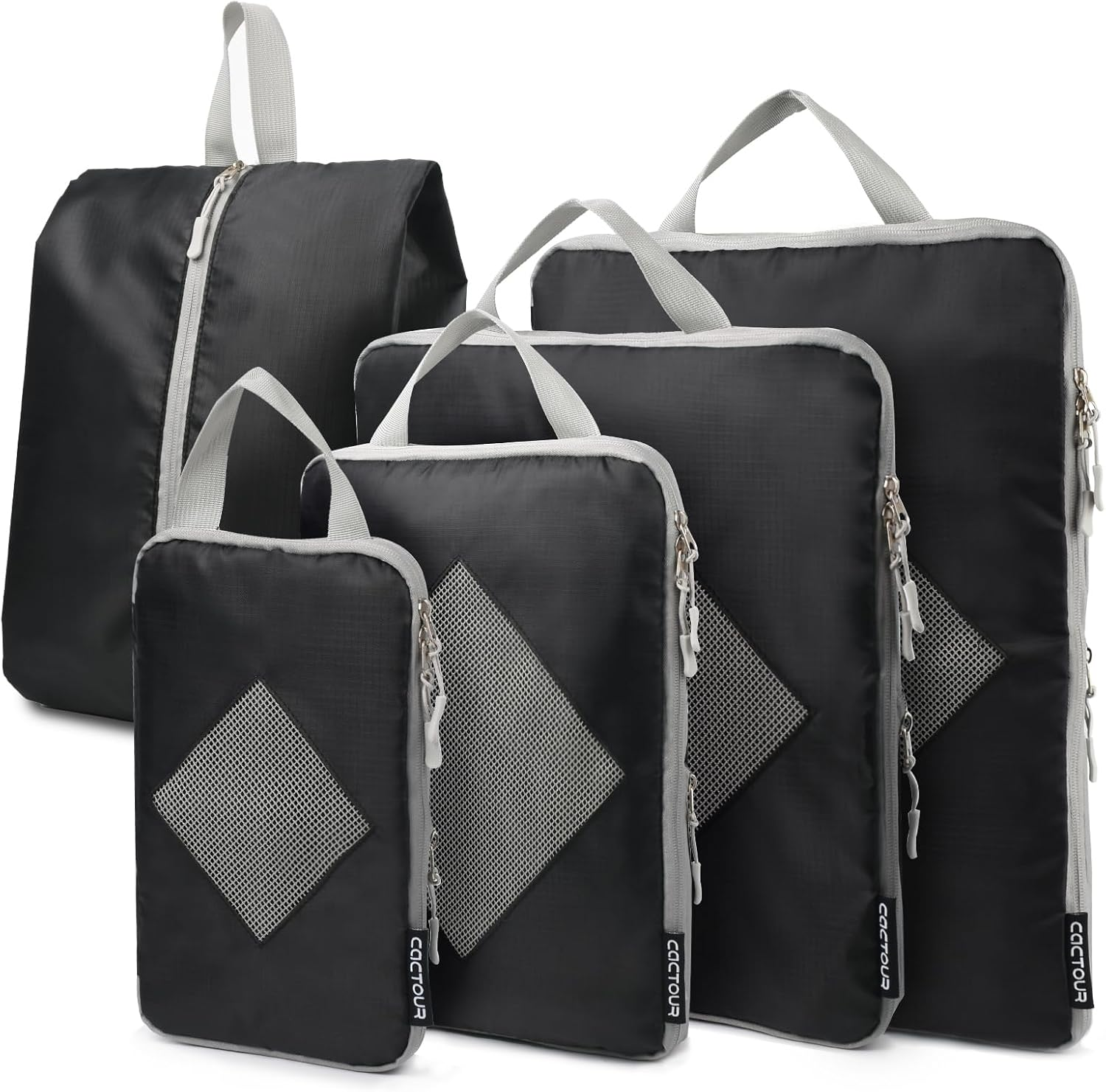 Compression Packing Cubes for Travel,Expandable Packing Cubes for Suitcases, 5 S-image