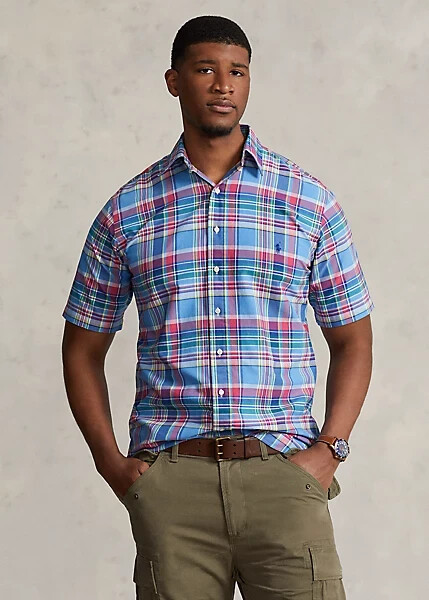 ★★POLO RALPH LAUREN★★ Custom fit oxford shirt multi MNPO POLO RALPH LAUREN CUSTOM FIT OXFORD FUN SHIRT | Blue Men's