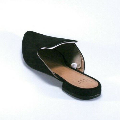 A New Day Target Faux Suede Textile Slide Flats Women's Black NEW - Picture 7 of 11
