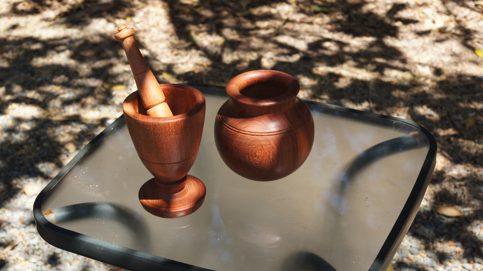 African mortar and pestle and vase, handcrafted wood from Zimbabwe eBay