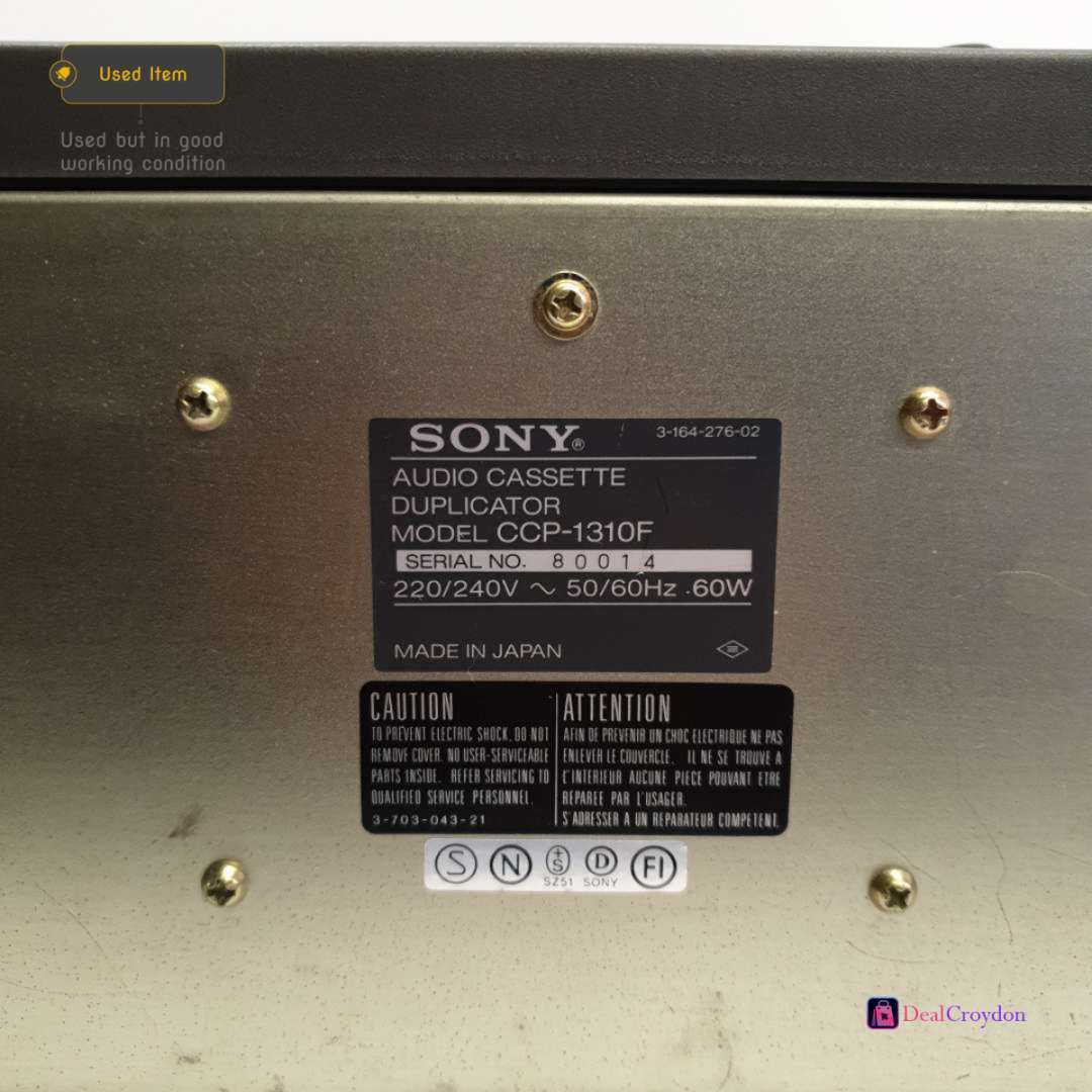 SONY CCP-1310F AUDIO CASSETTE PLAYER DUPLICATOR MONOAURAL 16 X