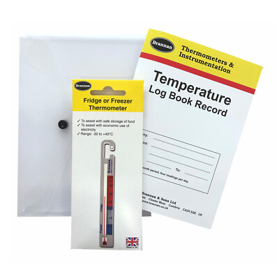 Kühlschrankthermometer & Temperaturprotokollbuch - ideal für Catering-Unternehmen 22/496/2