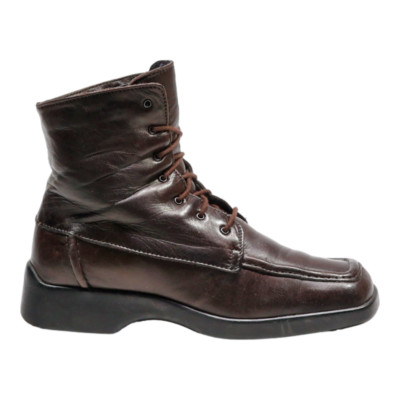 BALLY Schnürstiefel Braunes Leder Damen UK 3
