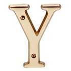 Letter "Y" House Letters Solid Bright Brass 4" | Renovator's Supply