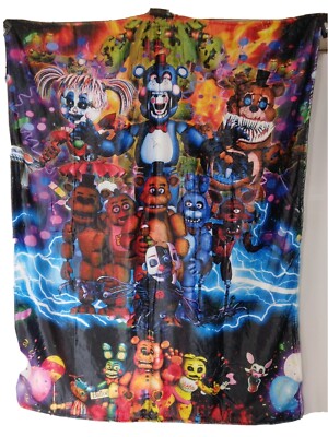 Five Nights At Freddy's Fleece Throw Blanket Comfy Soft Kids 40x50 New