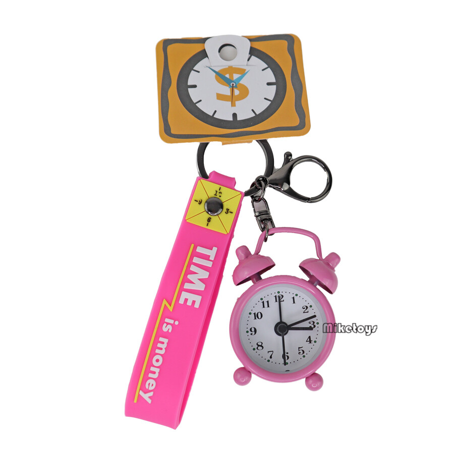 Keychain With Rubber Clock Design Couple Keychain