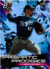 2019 Bowman Platinum #PPP-7 Brady Singer Prismatic Prodigies