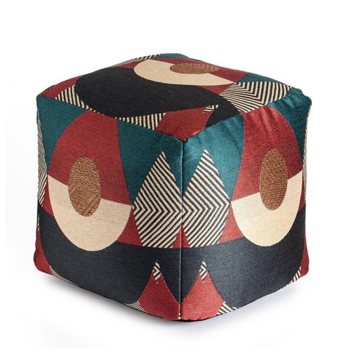 Anji Mountain Pouf 18 in. x 18 in. x 18 in. Polyester Material in Multicolor - Picture 3 of 6