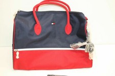 Tommy Hilfiger VTG 1990s Duffle Bag Flag Gym Colorblock Sport Travel Spell Out X