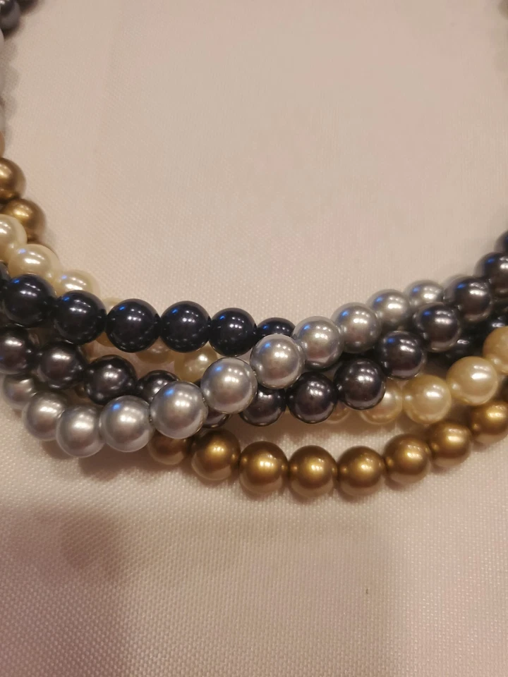  COLLAR GARGANTILLA JOAN RIVERS COUTURE PERLAS DE IMITACIÓN MULTICOLOR (32) Foto 2 de 4