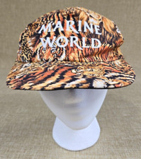 Jhats Trucker Hat Orange Black Tiger Animal Print Adjustable Snap Back USA Made