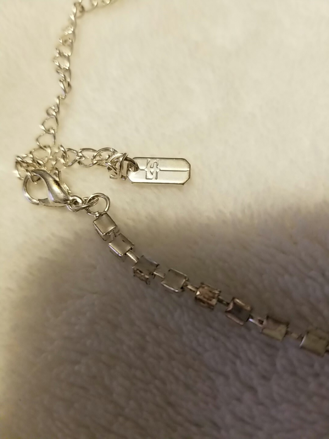 Silver Tone Rectangle Pendant Statement Necklace … - image 4