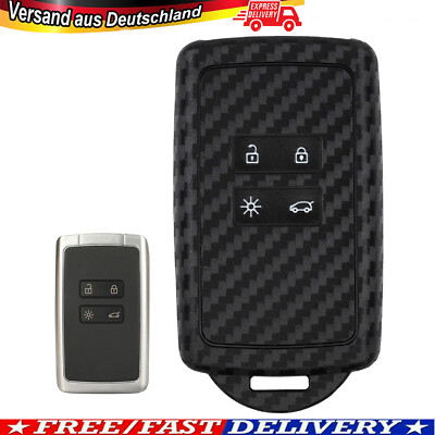 Premium Schlüssel Cover Renault Megane Kadjar Clio Captur 4 Tasten Tasche Etui
