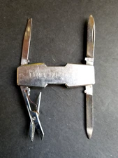 Vintage "Elmer Larson, Inc" Advertising Stainless Pocket Knife/Four Accessories.