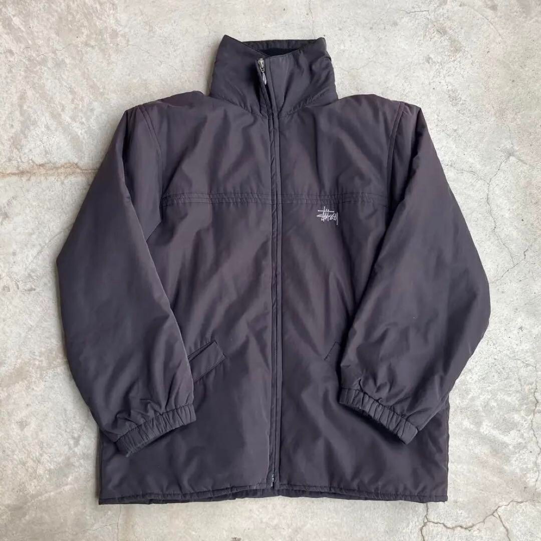 Used Stussy Down Jacket Navy Tag Vintage 80s 90s Size S (Fits L