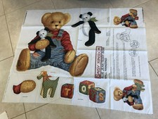 blue jean teddy bear fabric
