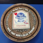 "Pabst Blue Ribbon Beer"~Vintage~Barrel Style Beer Sign~Great Condition 16"