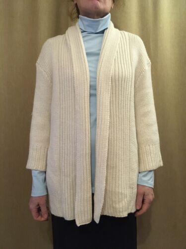 Peruvian Connection Baby Alpaca Wool White Oversize Sweater Tunica Made in Peru - 第 1/12 張圖片