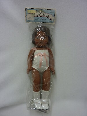 VINTAGE DAISY KINGDOM PANSY DOLL 18'' DARK SKIN BROWN EYES STYLE #4033-12222