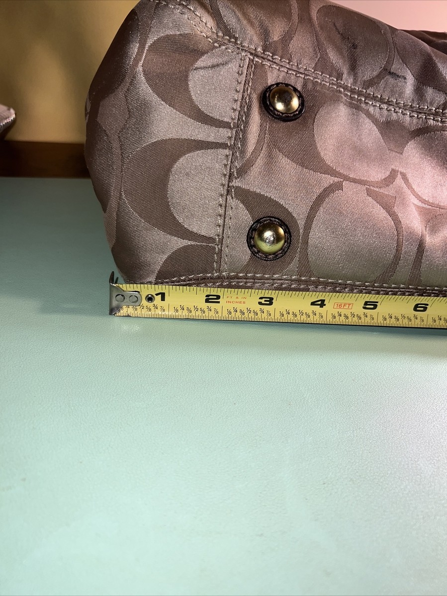 Coach H0969-13906 Leather Trim Satchel Shoulder Purse Bag