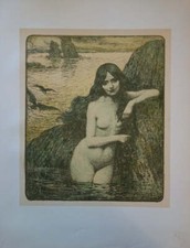 Charles GUERIN : La Sirène, Lithographie originale signée