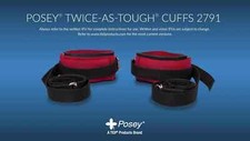 TIDI Posey Twice-As-Tough Red Non-Locking Ankle Cuffs (1 Pair) No Lock  2791