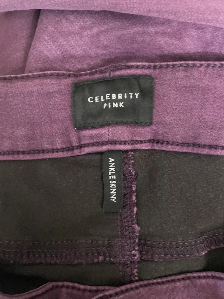 Pantalones al tobillo ajustados Celerity rosa para mujer talla 22 Foto 3 de 4