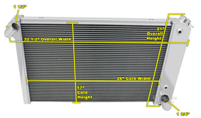AL Champion 4 Row Radiator for 1969 - 1972 Chevrolet Corvette Small Block Engine