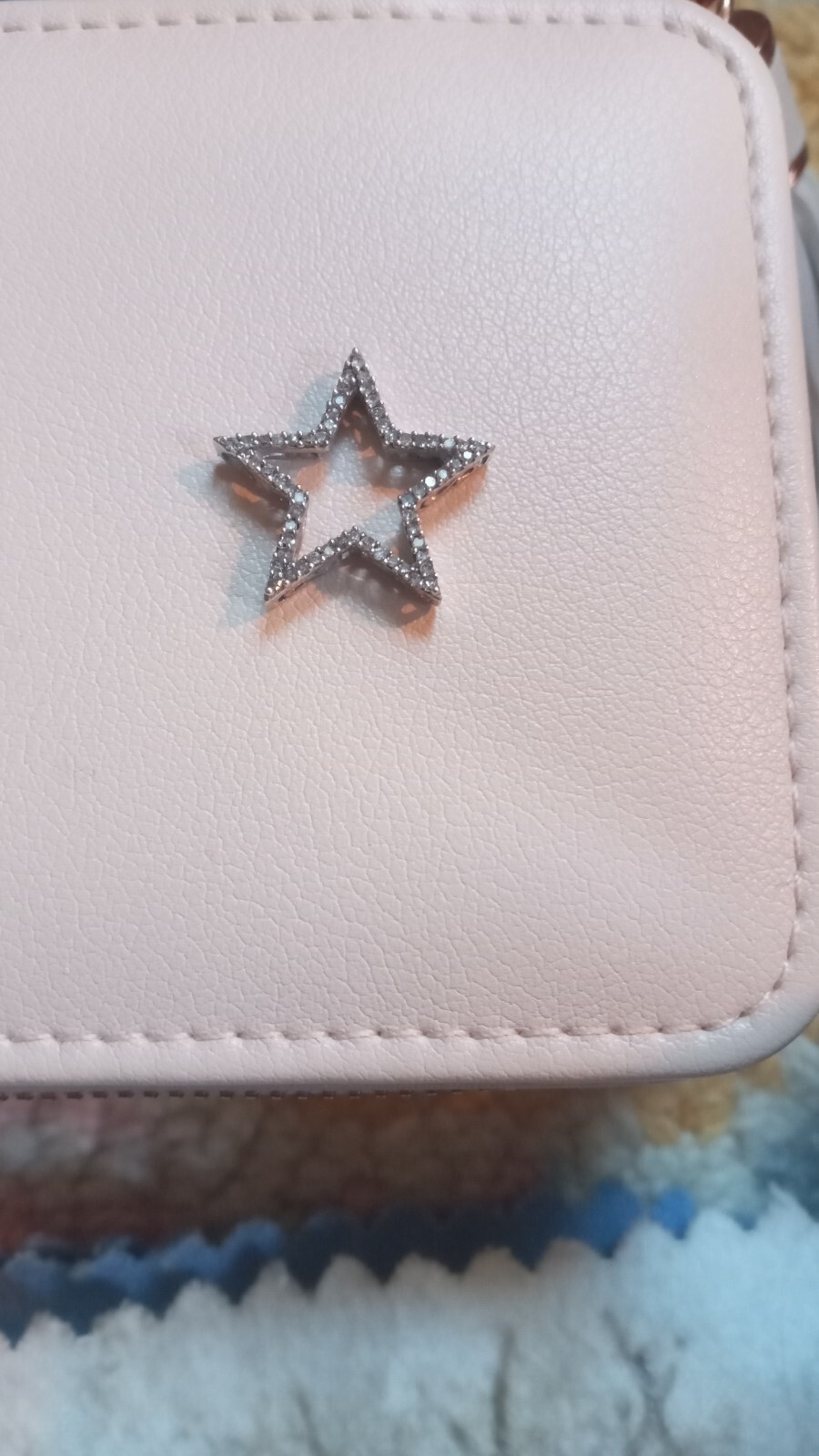 Macy's 10k White Gold 1/4 ctw Diamond Star Pendant - image 2