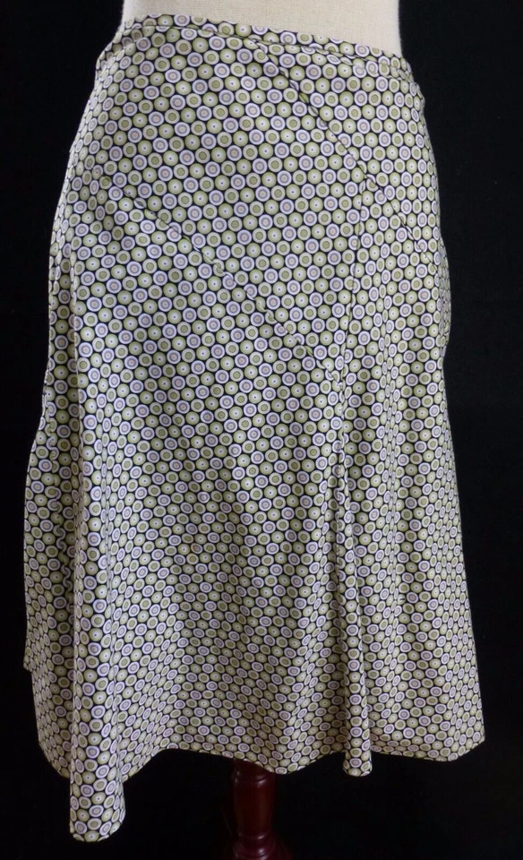 Falda George Talla 10 Para Mujer Damas Juniors Púrpura Verde Lunares Plisada Foto 4 de 4