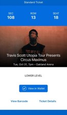 Travis Scott Utopia Tour Presents Circus Maximums 