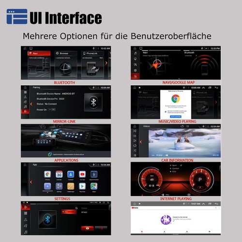 4G LTE Android13 Autoradio 8Core 6+128G Carplay GPS Navi Für BMW 5er E60 E61 CCC - Bild 14 von 18