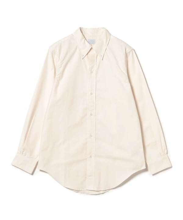 (ASK availability First) BEAMS Ecru Oxford Button-Down Shirt New
