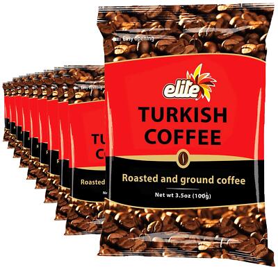 Elite Turkish Coffee Finely Ground 35 Ounce Rich Flavor Premium Quality