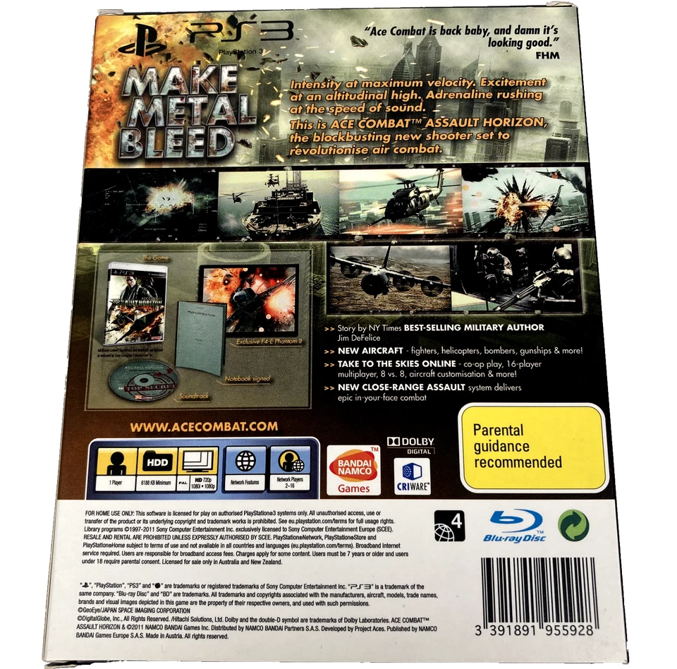 Ace Combat: Assault Horizon PS3 PlayStation 3 Limited Edition Box New & Sealed - Image 3 of 4
