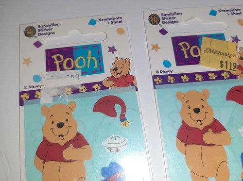 Pegatinas Sandylion de colección Winnie the Pooh muñeca de papel de vestir x2 NUEVO Disney - Imagen 2 de 4