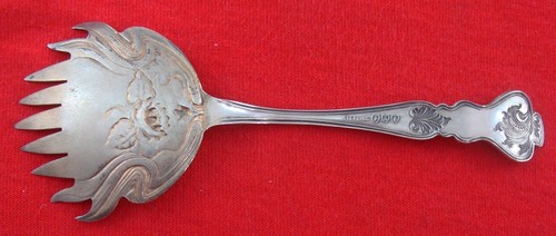 Pond Lily by Paye and Baker Sterling Silver Sardine Fork 9-Tines, 5 1/4" no mono - Picture 3 of 5