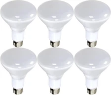 SATCO S9622 - 9.5 Watt BR30 LED Dimmable Bulbs -  4000K - 120 Volts (6 Pack)