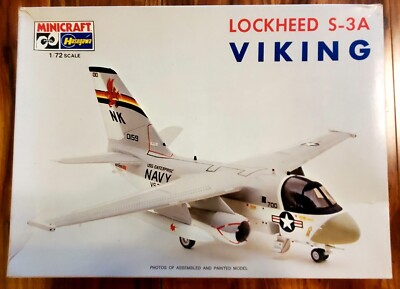 1/72 LOCKHEED S-3A VIKING Minicraft Hasegawa Vintage Model Kit 1142 - COMPLETE