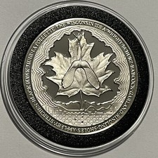 Wisconsin Proof Coin 33 Grams Sterling 92.5% Silver Rare Round Medal Vintage Art 103.68 per troy oz
