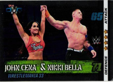 John Cena & Nikki Bella WrestleMania 33 Topps 2017 WWE Slam Attack Game Card