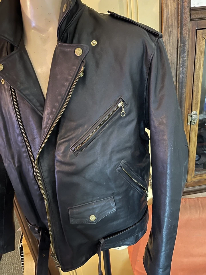 Blouson homme Perfecto cuir Giorgio Paris Taille 3 - Photo 2/4